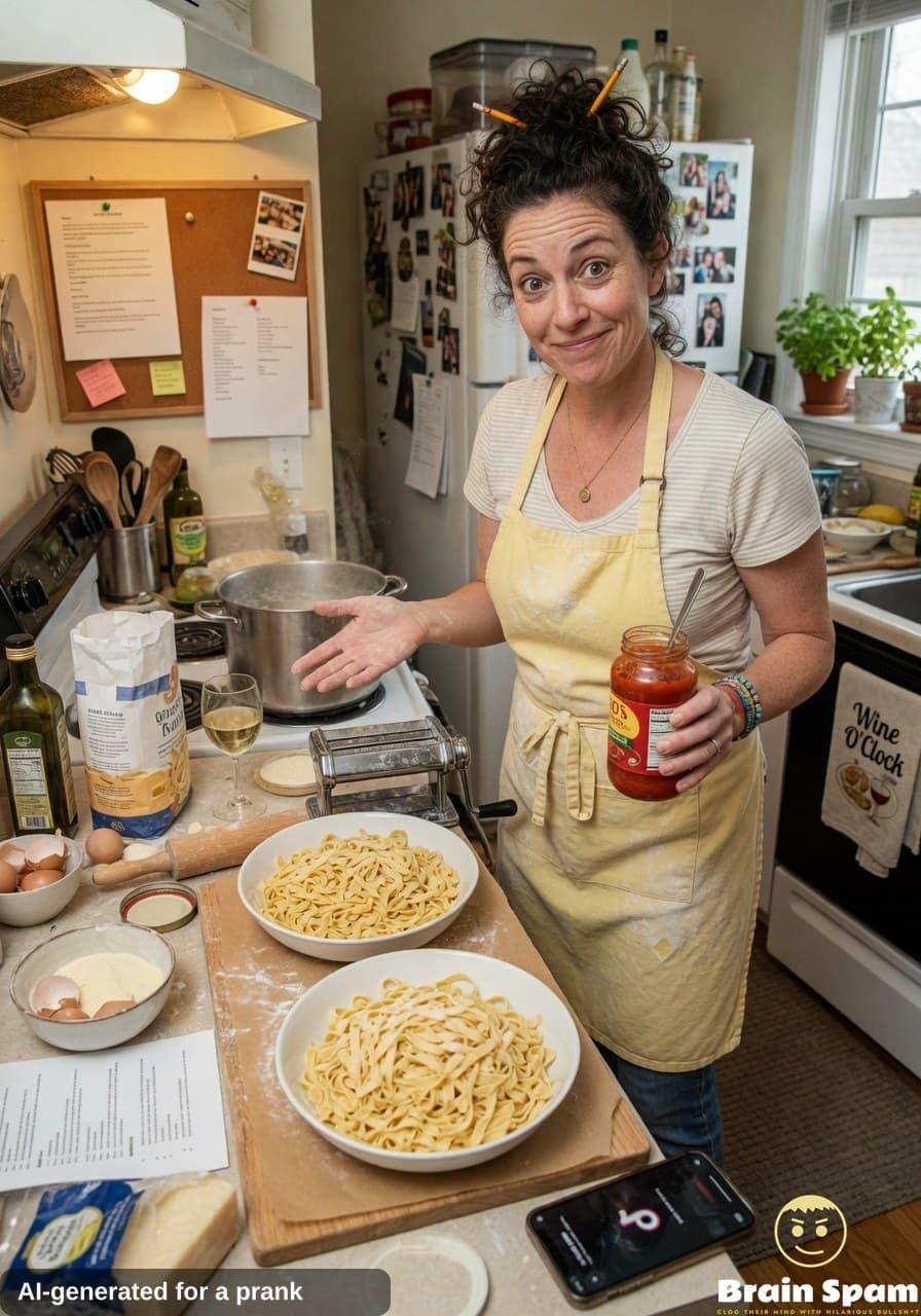 BREAKING: LACEY BRUNT SPENDS FOUR HOURS ON FRESH PASTA THEN PAIRS IT WITH JARRED SAUCE IN SHOCKING KITCHEN TWIST
