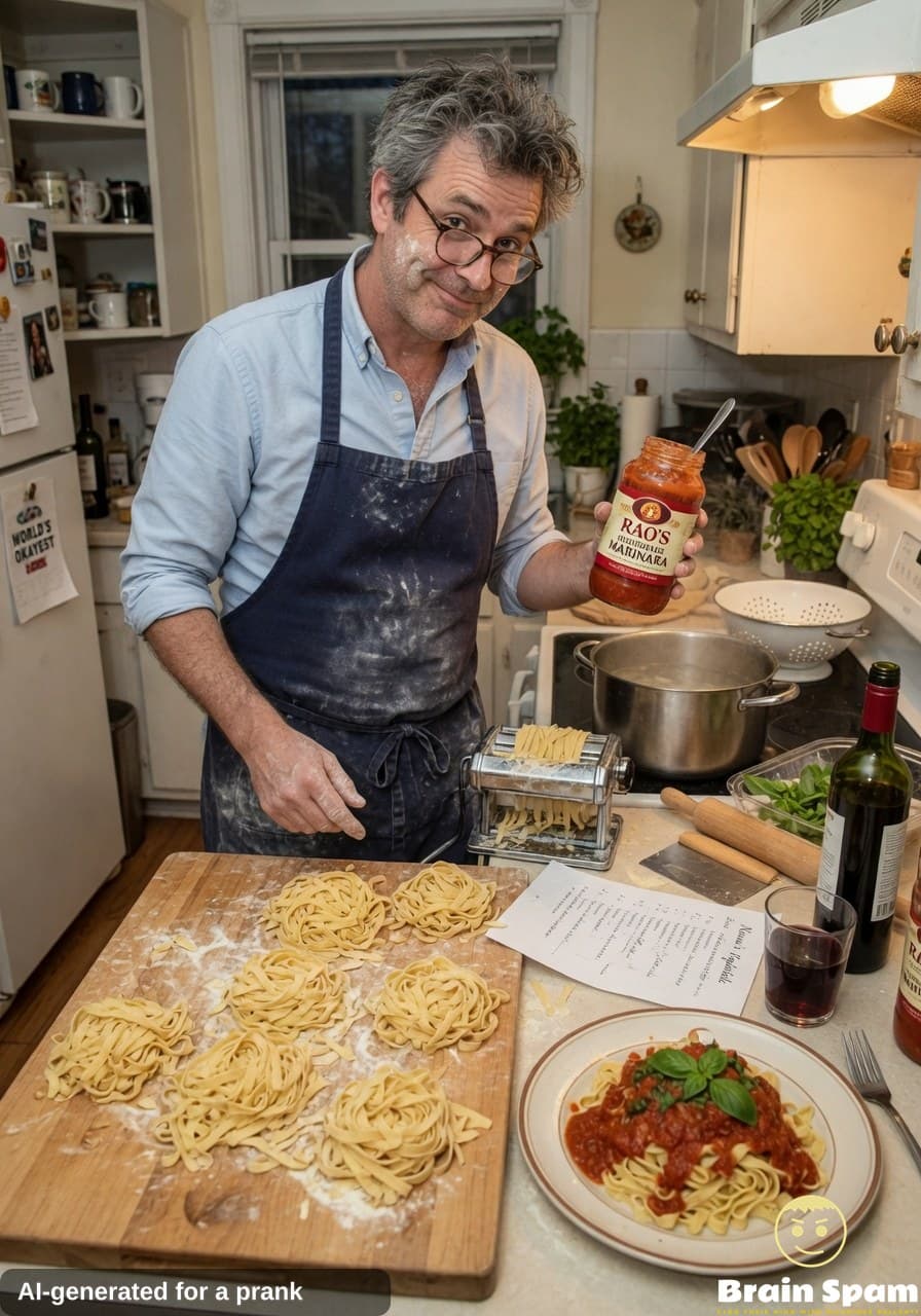 BREAKING EXCLUSIVE: GUS HOLLLLOWAY TOILS FOUR HOURS ON FRESH PASTA THEN SERVES IT WITH JARRED SAUCE IN KITCHEN SCANDAL THAT SHOOK HOME COOKS